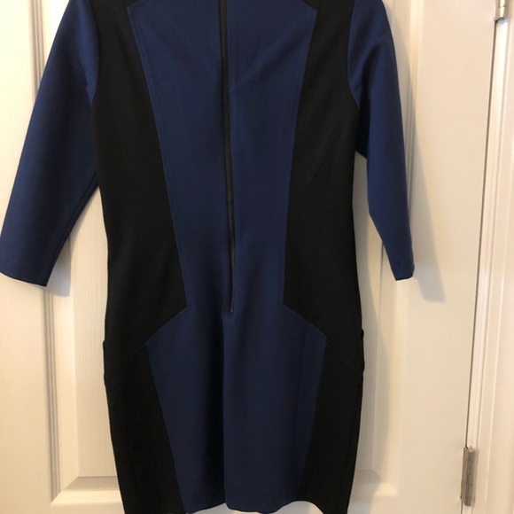 RUE58 Day & Night Colorblock (Blue & Black) Designer Dress Size Small NWT - Picture 7 of 10